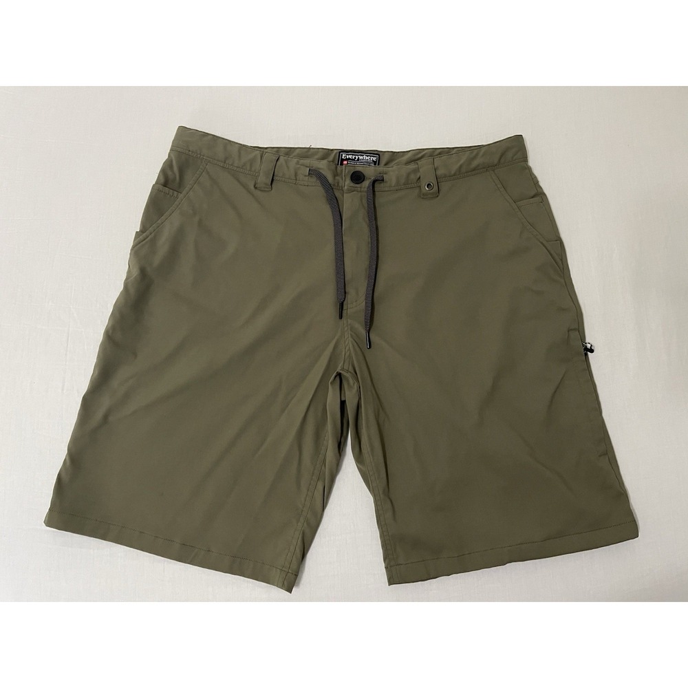 686 Everywhere Shorts Mens 38 Green Outdoor Hiking Hybrid Stretch Pocket